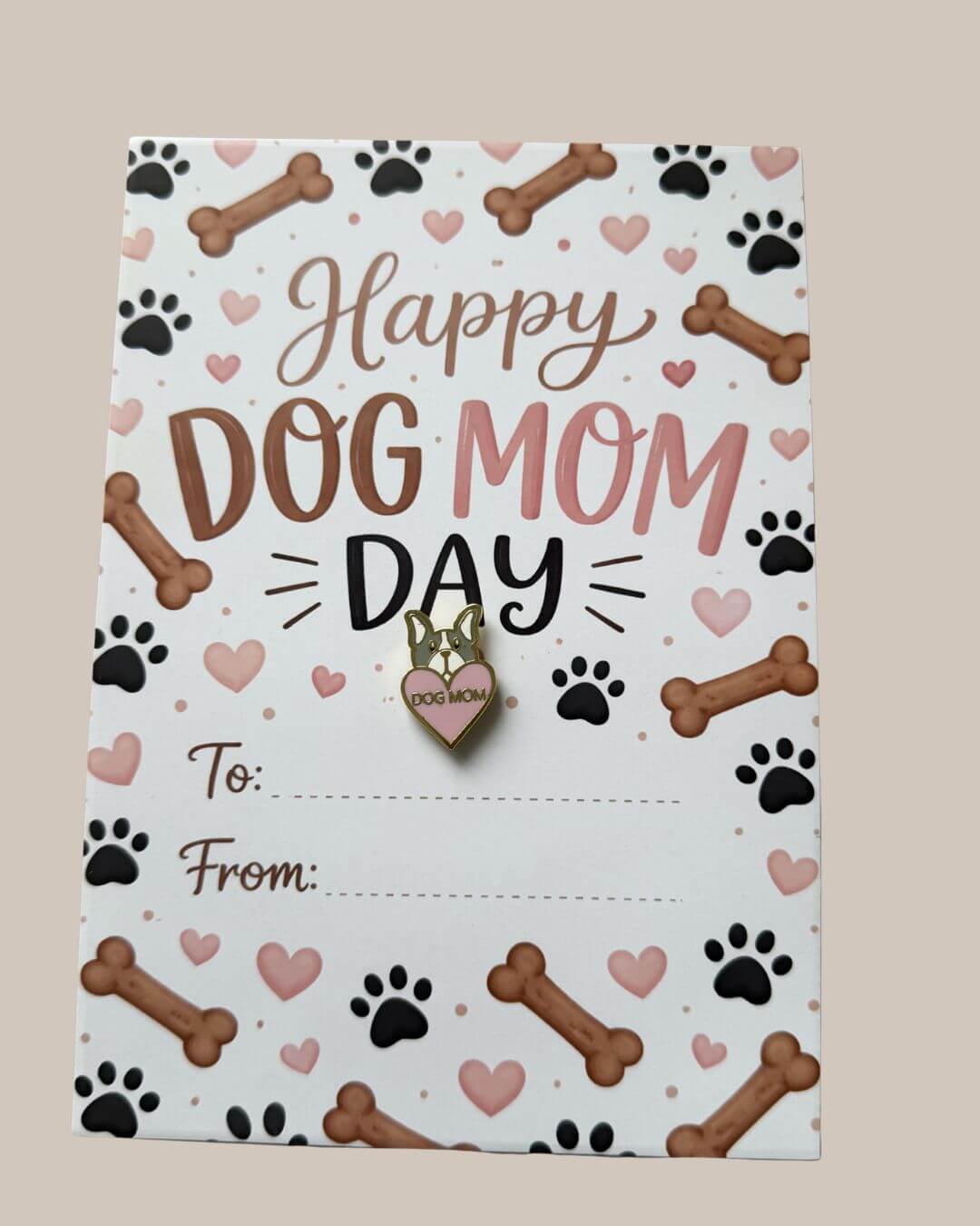 Dog Mom Day Sweet Notes - Mini Heart Pin