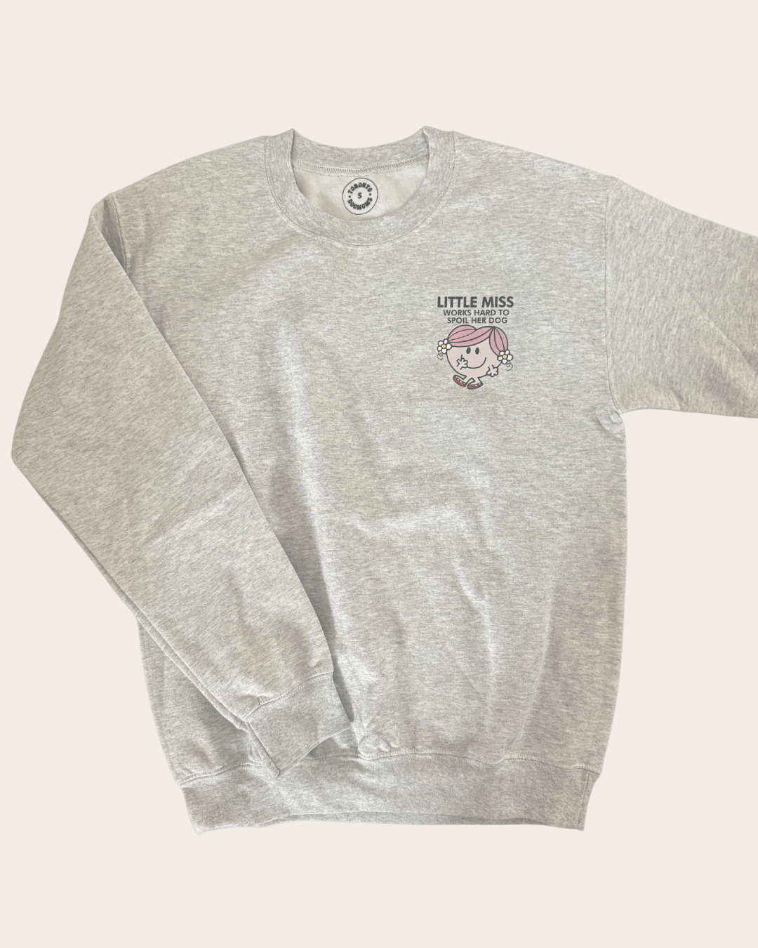 Crew Little Miss Works Hard - Ash Grey - Toronto Dog Moms