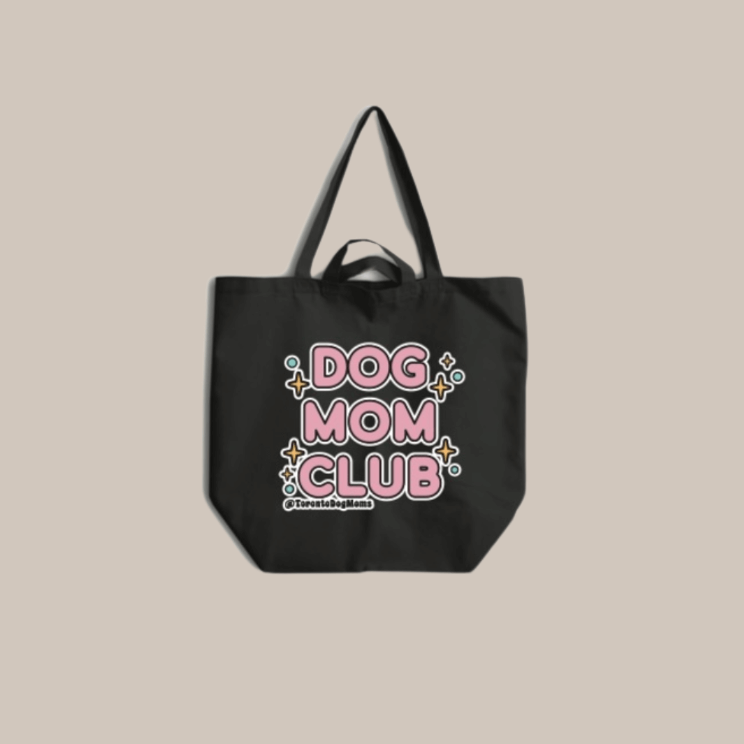 Dog Mom Club Jumbo Tote - Black