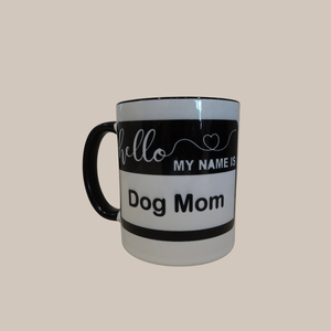 Mug Dog Mom Tag - Black