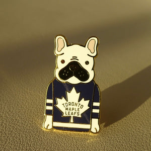 Toronto Maple Leafs White Frenchie Pin