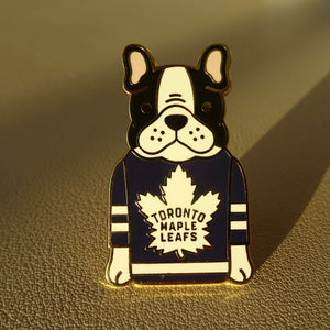 Toronto Maple Leafs Black Frenchie Pin