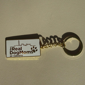 Real Dog Moms Of Toronto 2.0 Keychain - White