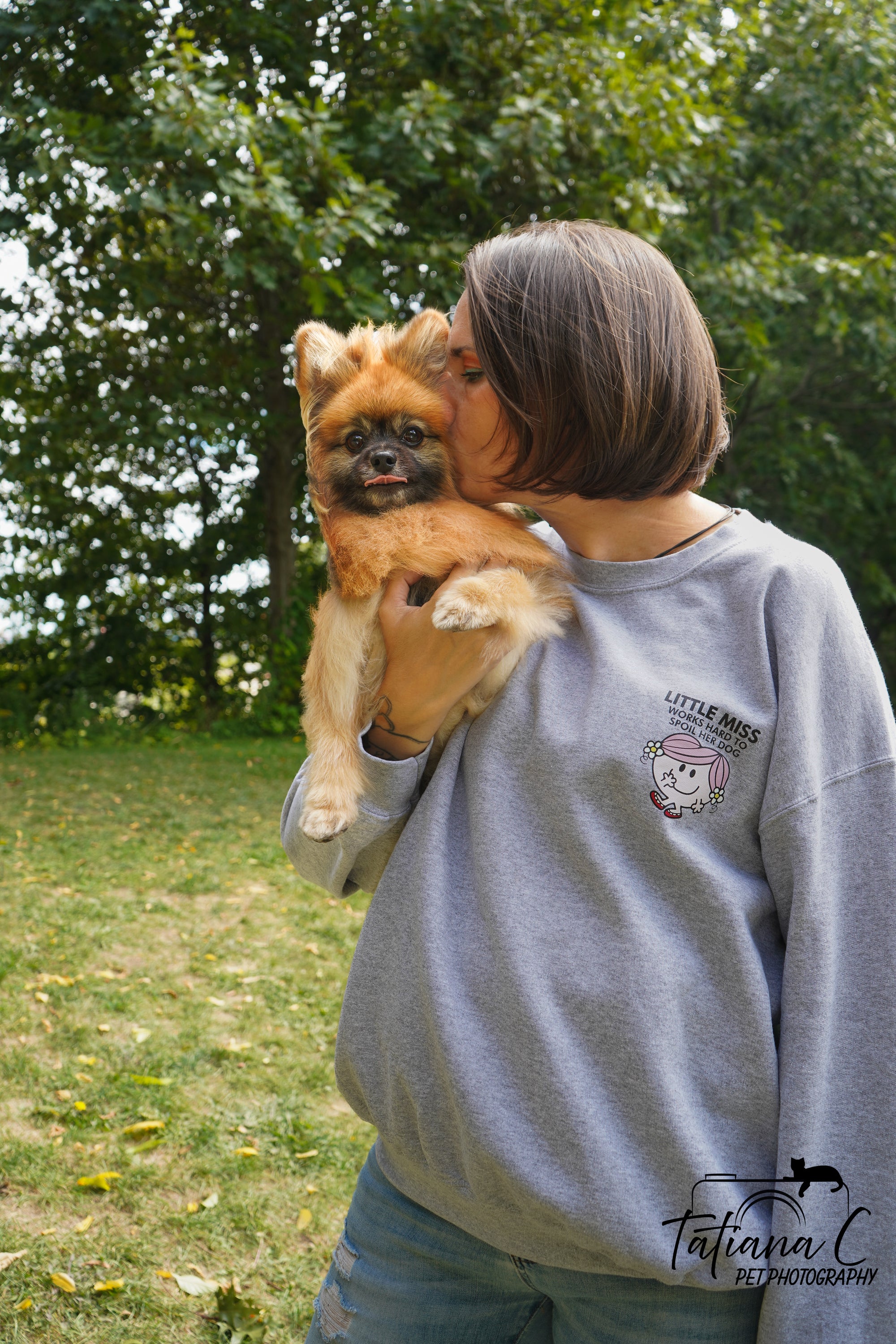 Crew Little Miss Works Hard - Grey