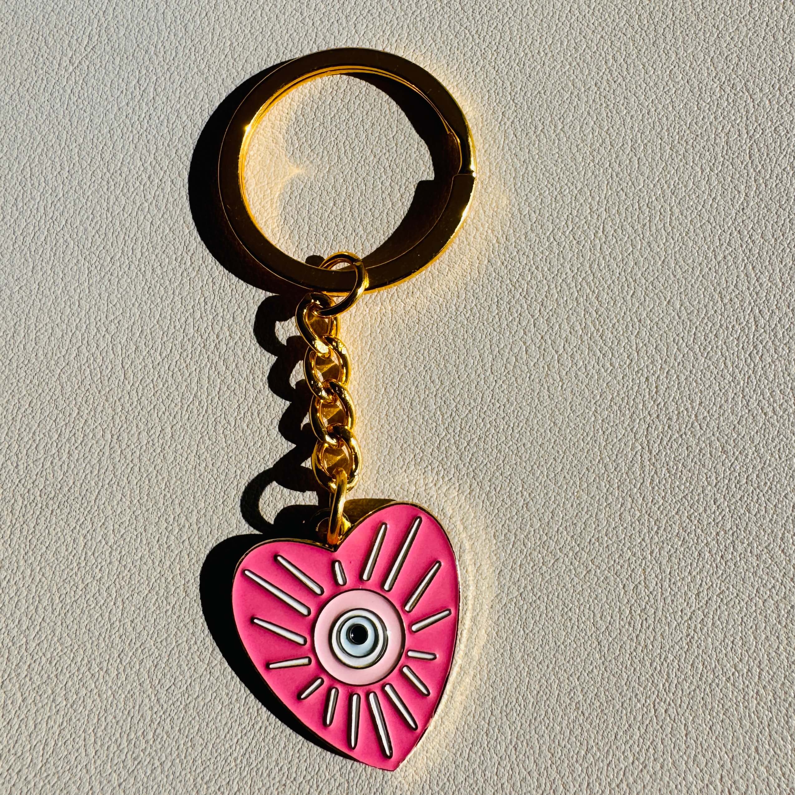 Evil Eye Keychain - Pink