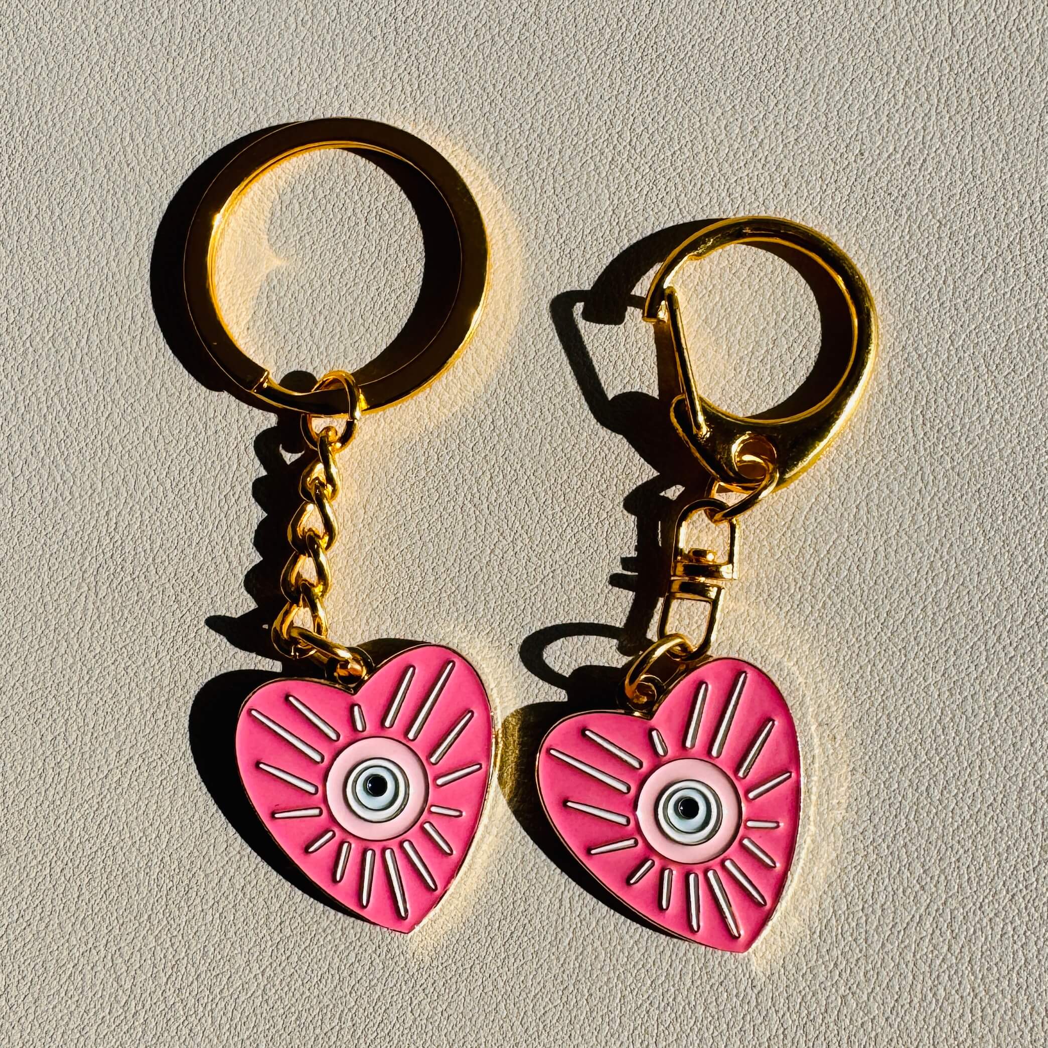 Evil Eye Keychain - Pink