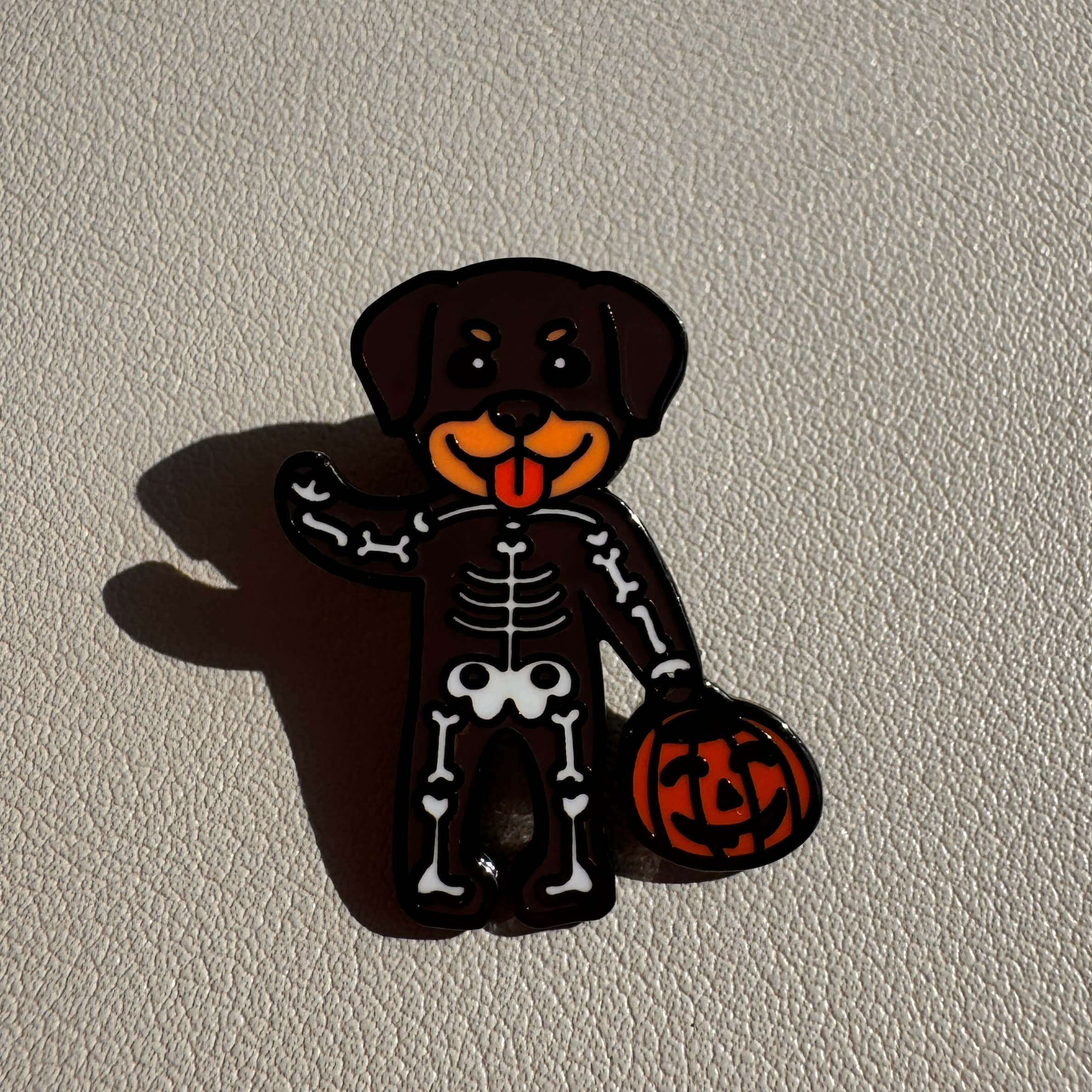 Rottweiler Skeleton Pin