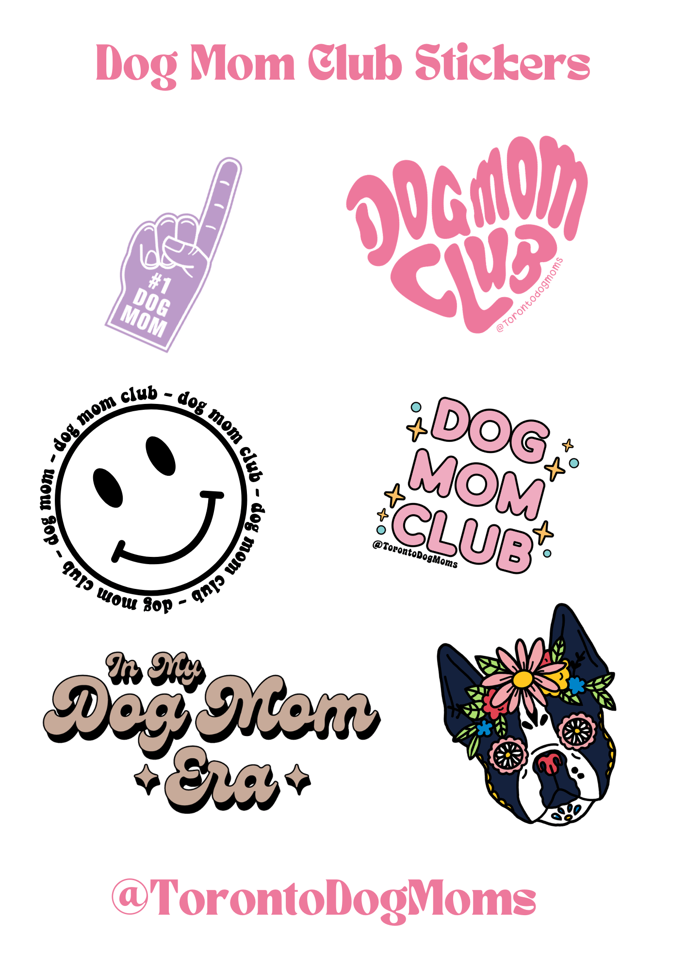 Dog Mom Club Sticker Sheet