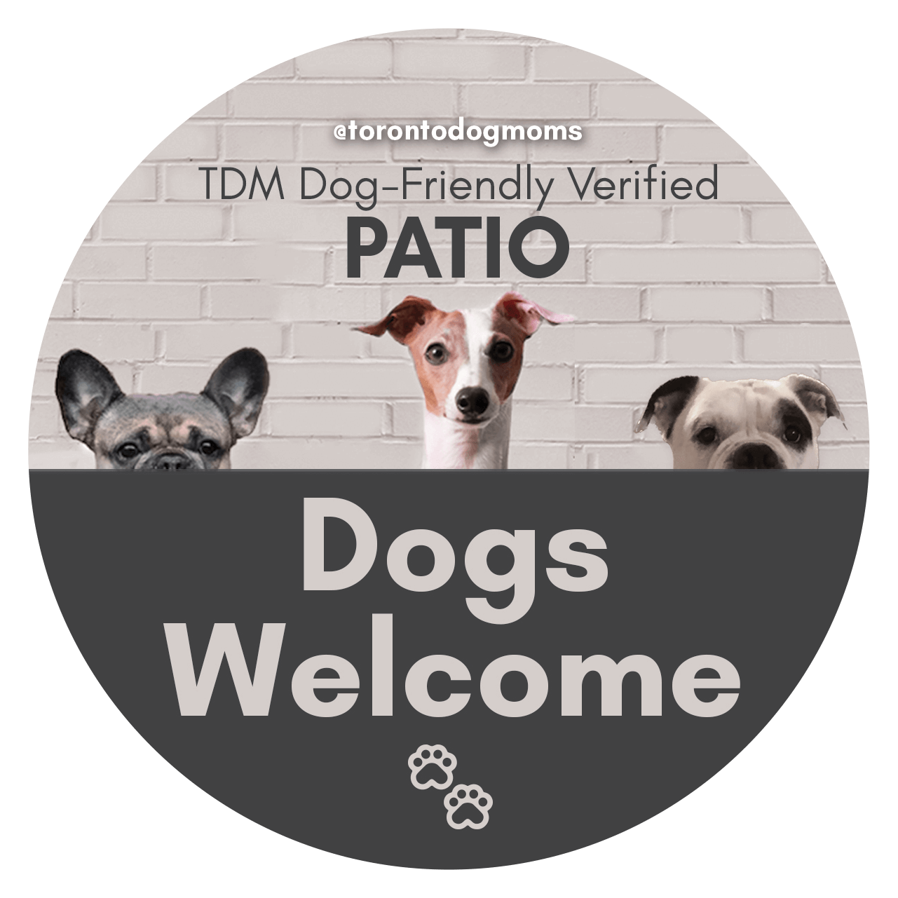 TDM Dog-Friendly Verified Sticker -Patio