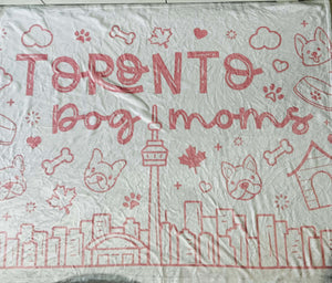 Plush Blanket Toronto Dog Moms City Mural