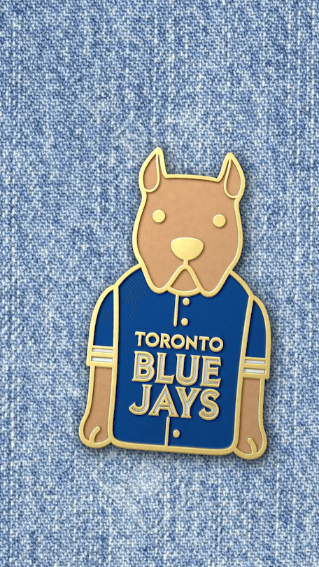 Toronto Blue Jays Brown Blue Terrier Pin