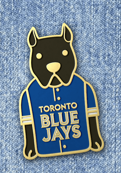 Toronto Blue Jays Black Bull Terrier Pin